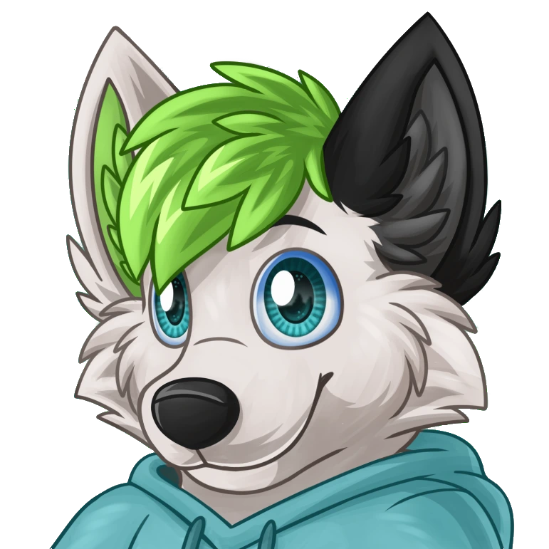A drawing of Finnley in his signature hoodie.